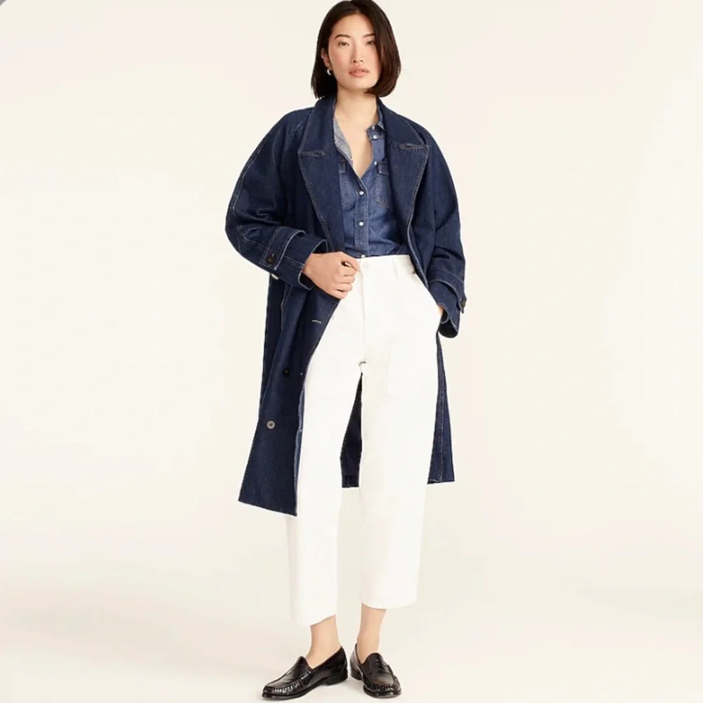 J. Crew NWT High-Rise Patch Pocket Straight-Leg Jean in White‎